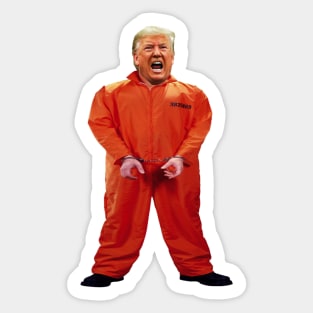 Trump in Orange Jumpsuit Sticker